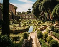 Uma Visão dos Jardins do Vaticano Após a Audiência Papal